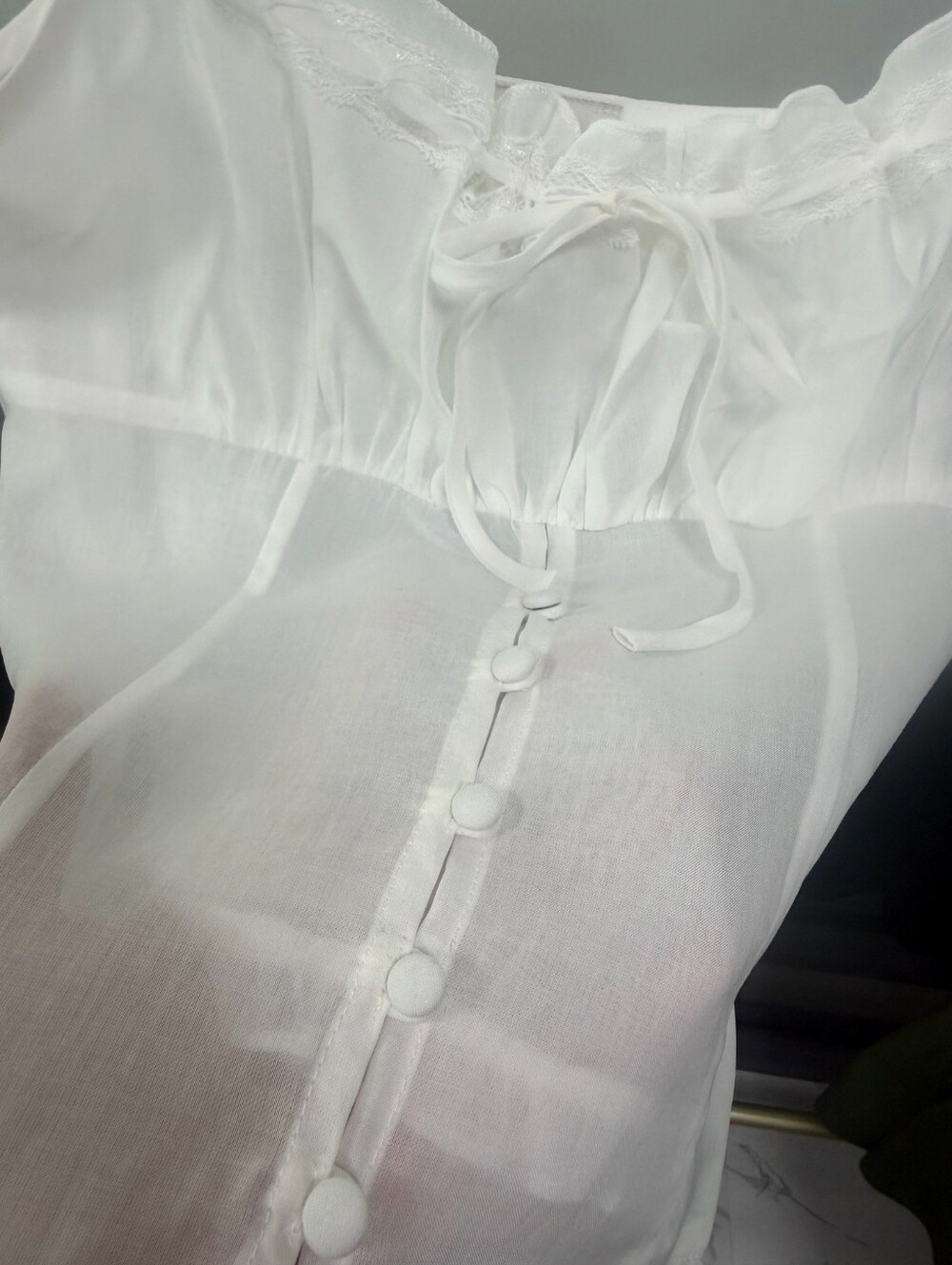 Reformation Eveline Top In White - Picture 11 of 15
